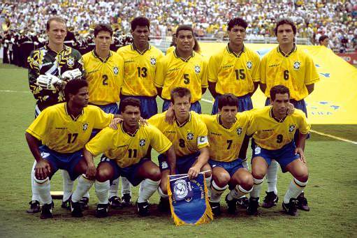 老照片-1994世界杯决赛 巴西队的冠军11人_老