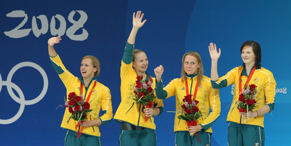 图文-女子4x100米自由泳接力 澳大利亚姑娘获得铜牌
