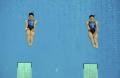 图文-女子双人3米跳板决赛 两人配合十分默契