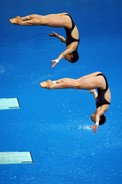图文-女子双人3米跳板决赛 郭晶晶吴敏霞飞天