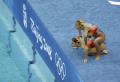图文-花样游泳双人技术自选预赛 准备入水姿势