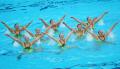 图文-奥运会花样游泳集体技术自选 活力十足