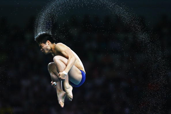 图文-奥运会男子10米跳台决赛 中国选手火亮 