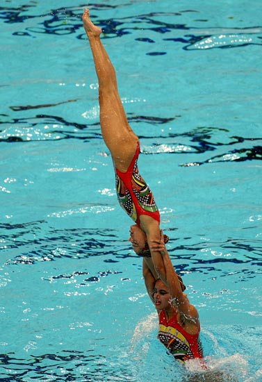 图文-奥运花样游泳经典瞬间 花游世界最美身躯