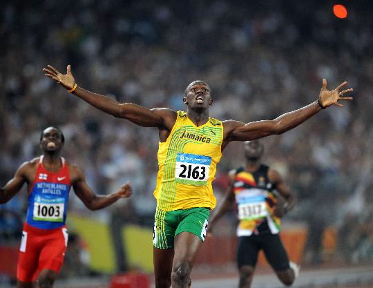 图文-田径男子200米决赛 不愧为牙买加民族英雄
