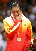 图文-奥运羽毛球女子单打决赛 张宁潸然泪下