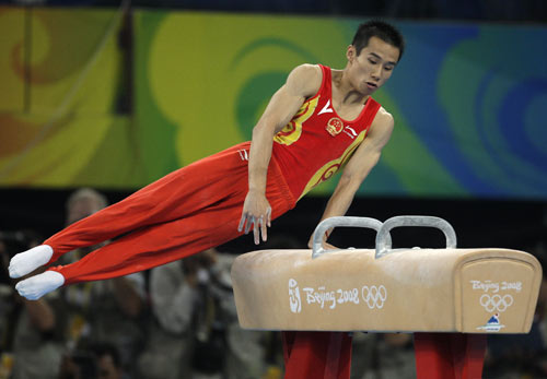 图文-[奥运]体操男子鞍马决赛 肖钦完美表现