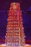 图文-北京奥运会闭幕式现场 壮丽的宝塔造型