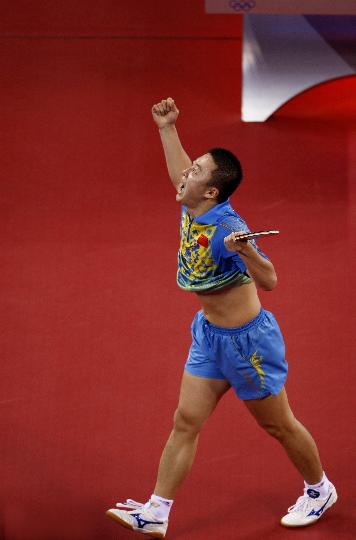 图文-乒乓球男单中国包揽前三甲 马琳终于赢了