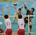图文-[男排小组赛]中国3-2日本 中国队员双人拦网