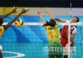 图文-奥运女排半决赛中国VS巴西 艰难得一分