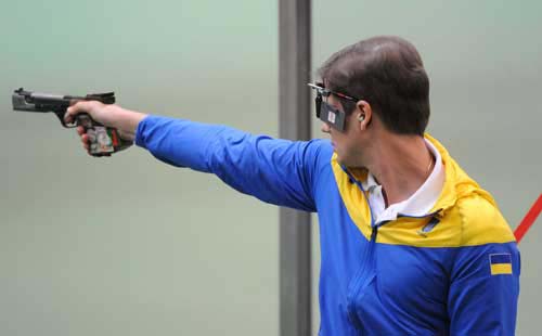 Photos: Ukraine's Petriv wins Men's 25m Rapid Fire Pistol gold