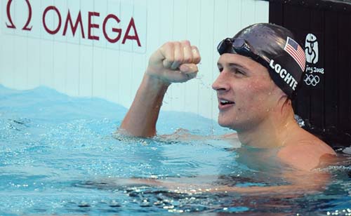 Nadador estadounidense Ryan Lochte rompe récord  mundial en 200 metros espalda masculino 