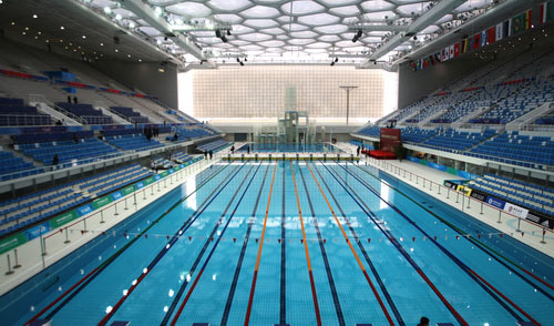 Le Centre national de natation, un bijou technologique