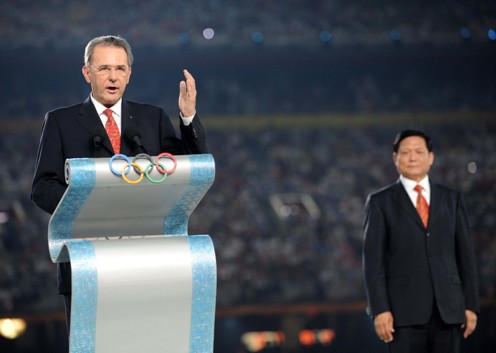 Jacques Rogge : « Ce soir, on partage le slogan 'un monde, un rêve!'»