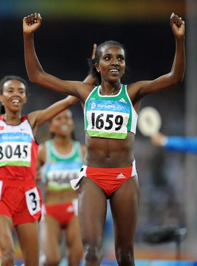  Athlé - 5000 m dames : L'Ethiopienne Tirunesh Dibaba s'impose