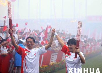 Olympischer Fackellauf in Tangshan  