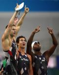 图文-奥运会10日男子游泳预赛 美国队是头名