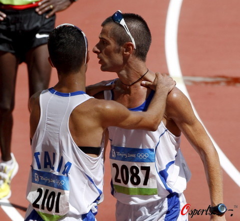 图文-北京奥运会男子20公里竞走 意大利选手