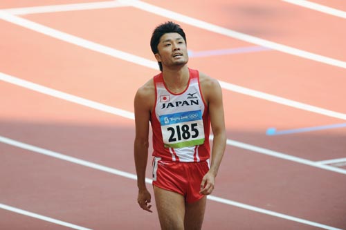 图文-奥运会男子200米预赛 日本选手比赛结束