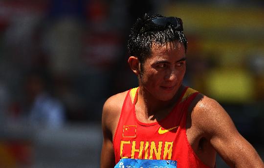 图文-男子50km竞走意大利夺冠 李建波在比赛后