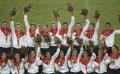 图文-女足决赛美国1-0巴西 冠军的集体照