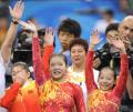 中国体操首夺奥运女团冠军