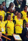 图文-奥运代表团举行升旗仪式