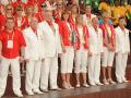 图文-白俄罗斯奥运代表团举行升旗仪式
