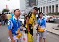 图文-奥林匹克中心区周边秩序井然 志愿者帮大忙