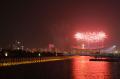 图文-2008北京奥运会闭幕式 闭幕式焰火照夜空