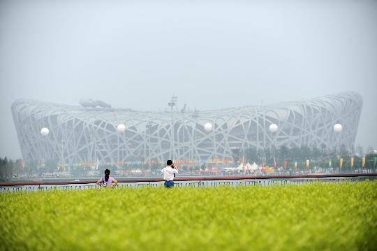图文-第29届奥运会即将开幕 远观鸟巢更加精彩