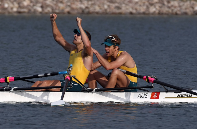 图文-[奥运]奥运男子双人单桨 澳大利亚队夺冠