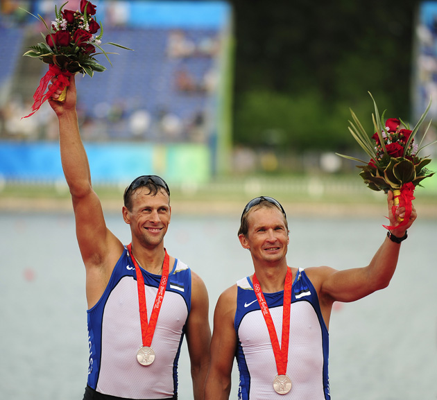 图文-[奥运]男子双人双桨 爱沙尼亚队获得银牌
