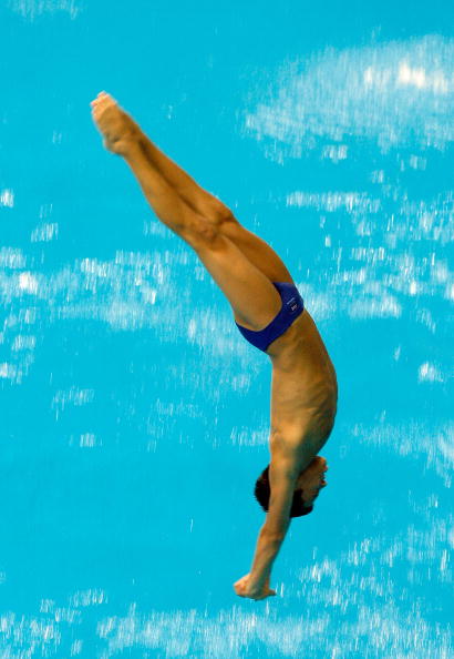 图文-各国跳水队训练备战奥运 落水瞬间有些偏离