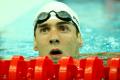 图文-男子400米个人混合泳预赛 菲尔普斯等待成绩
