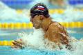 图文-9日奥运会游泳预赛比赛 斯洛文尼亚选手