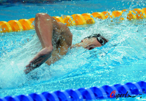图文-男子200米自由泳美国夺冠 菲尔普斯在比赛中