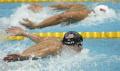 图文-菲尔普斯夺男子100米蝶泳金牌 暂时落后