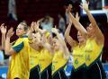 图文-奥运会19日女篮比赛赛场战况 澳大利亚庆祝