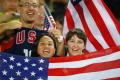 图文-奥运会女足决赛美国VS巴西  美国球迷助威