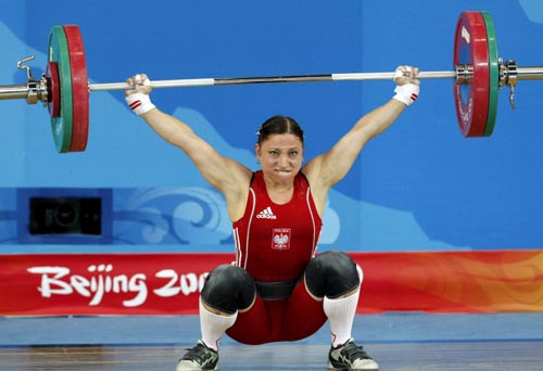 图文-奥运会11日女子举重比赛 坚持到底就是胜利