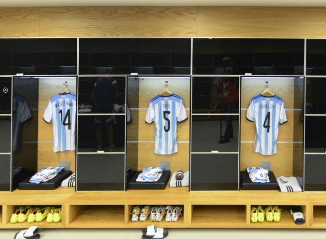 淘汰赛阿根廷更衣室一览