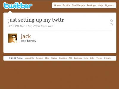 多尔西发布的第一条Twitter信息 多尔西发布的第一条Twitter信息