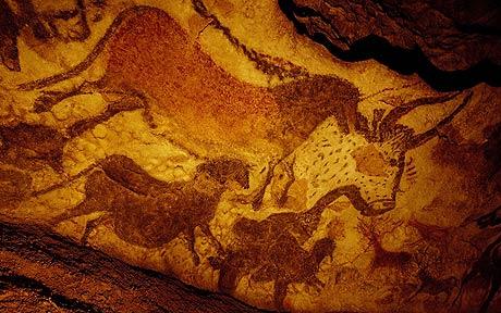 在法国南部的拉斯柯(Lascaux)洞穴发现了石器时代的绘画，其中有欧洲野牛的形象。