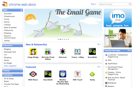 图片介绍:Chrome应用程序商店界面 图片介绍:Chrome应用程序商店界面