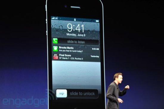 iOS 5加强了锁屏界面的功能