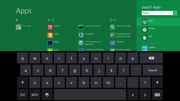 触摸键盘：较大的按键更加方便用户输入。