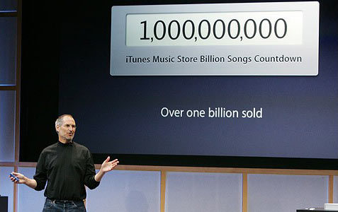 2006年2月28日，乔布斯宣布iTunes的歌曲销量已经超过10亿首。