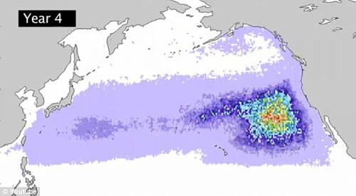 研究人员预测,日本海啸造成的2500万吨残骸将随洋流于2014年漂到加